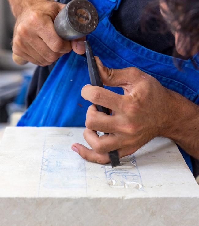Workshop de l'Académie des savoir-faire, la pierre © Tadzio / Fondation d'entreprise Hermès